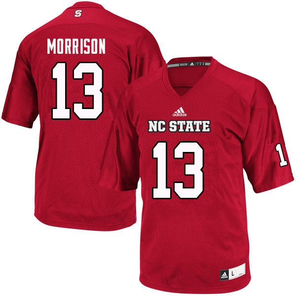 Men #13 Stephen Morrison NC State Wolfpack College Football Jerseys Sale-Red